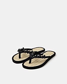 Accessorize Embellished Flip Flops
