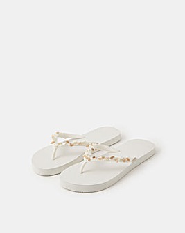 Accessorize Bead Embellished Flip Flops