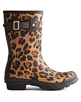 Hunter Original Short Leopard Boot