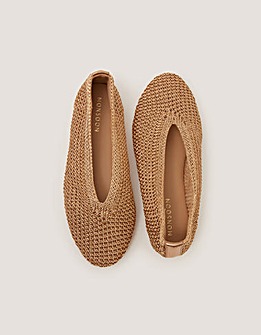 Monsoon Alma Knitted Ballet Flats