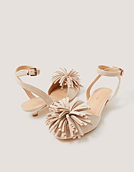 Monsoon Poppy Fringe Kitten Heels