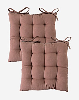 Cotton Crinkle Set of 2 Blush Seatpads