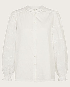 Monsoon Indi Embroidered Sleeve Shirt