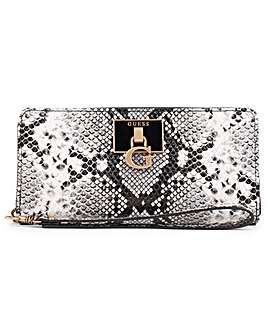 Guess Large Stephi Reptile Zip Around Wallet