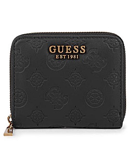 Guess Small G Vibe Logo Stamp Zip Around Wallet