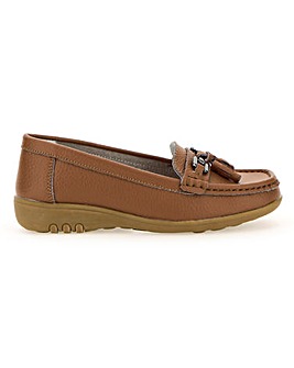 Leather Tassel Detail Loafers Wide E Fit