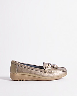 Samara Leather Tassel Detail Loafers Wide E Fit