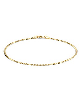 9ct Gold Flat Curb Bracelet