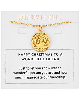 Notes from the Heart Happy Christmas to a Wonderful Friend Pendant