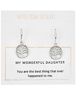 Notes from the Heart My Wonderful Daughter earrings