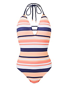 Eyelet Detail Textured Swimsuit