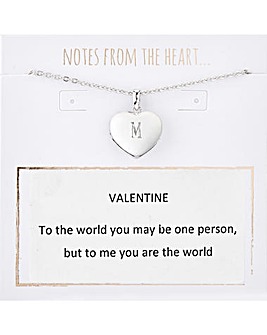 Notes from the Heart  Valentine Heart Initial Pendant