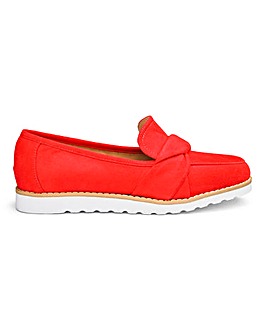 Knotted Vamp Slip On Loafers Wide E Fit