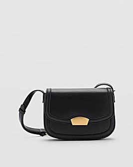 Mango Black Buckle Crossbody Bag