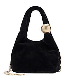 Mango Black Beaded Occasion Grab Bag