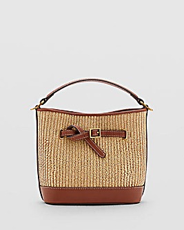 Mango Raffia Bucket Bag