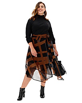 Religion Titan Asymmetric Midi Skirt