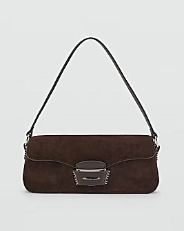 Mango Real Suede Western Shoulder Bag