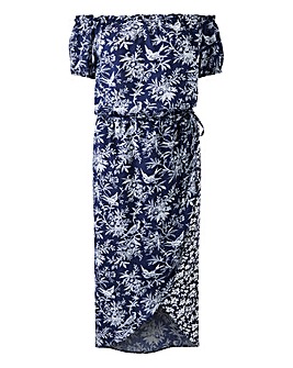 oasis bardot midi dress