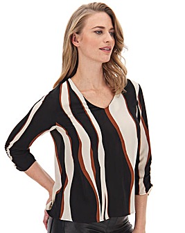 Vero Moda Animal Print 3/4 Sleeve Top