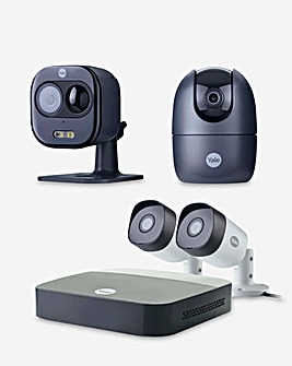 YALE Smart CCTV Kit & Indoor Wi-Fi Camera - Light and Siren Bundle