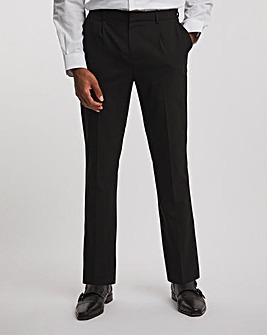 Regular Fit Pleat Front Stretch Formal Trouser