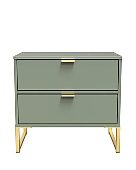 Maddox Fully Assembled 2 Drawer Bedside Cabinet