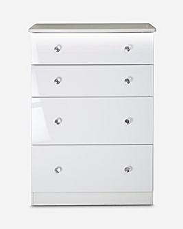 Alesea Fully Assembled 4 Drawer Deep Chest with LED lights