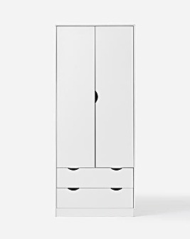 Zeph Handleless Kids 2 Door 2 Drawer Wardrobe