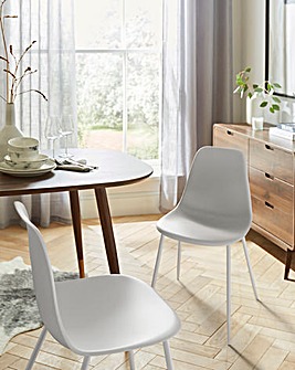 Vivo Essentials Pair of Plastic Dining Chairs