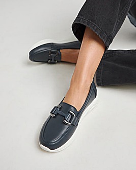 Heavenly Soles Lynn Sporty Loafer With Trim Extra Wide EEE Fit