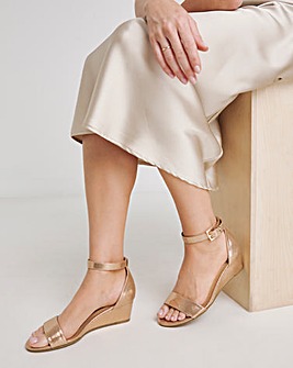 Rio Low Wedge Barely There Sandals Wide E Fit