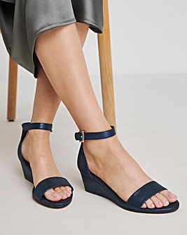 Rio Low Wedge Barely There Sandals Extra Wide EEE Fit