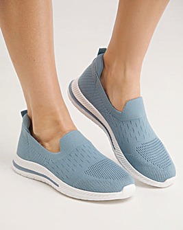 Cushion Walk Fly Knit Slip On Trainers EEE Fit