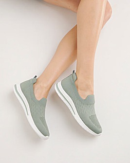 Cushion Walk Fly Knit Slip On Trainers EEE Fit