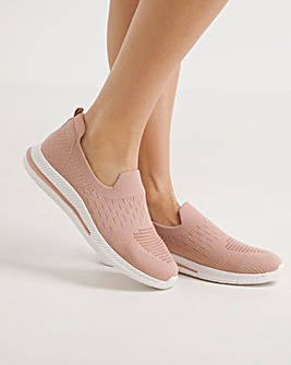 Cushion Walk Fly Knit Slip On Trainers EEE Fit