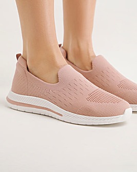 Cushion Walk Fly Knit Slip On Trainers E Fit