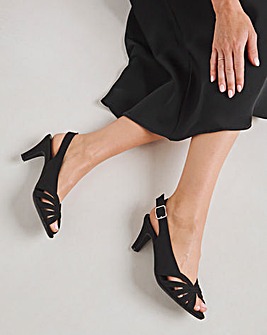 Lisbon Peep Toe Slingback Shoes Extra Wide EEE Fit