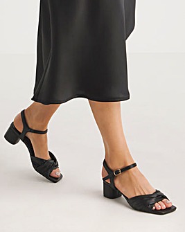 Glenda Twist Flexible Sole Block Heeled Sandals Extra Wide EEE Fit