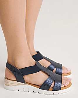 Jillian Leather Elsa Sandal Extra Wide EEE Fit