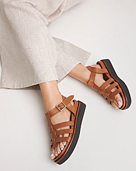 Adelaide Leather Fisherman Chunky Sandals Wide E Fit