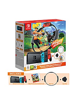 Nintendo Switch Neon Console with Ring Fit Adventure