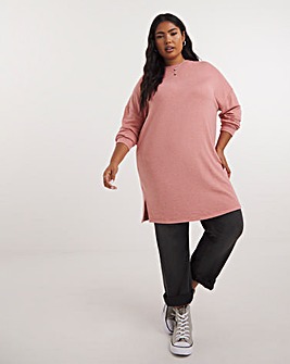 Rose Soft Touch Side Split Tunic