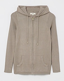Julipa Zip Through Hooded Cardigan