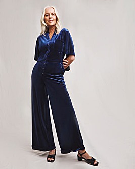 Julipa Velour Wide Leg Jumpsuit