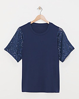 Julipa Sequin Sleeve T-Shirt