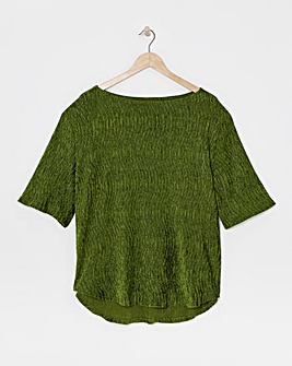 Julipa Crinkle Velour Longline Top