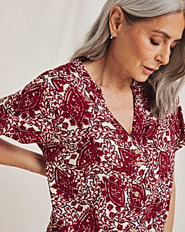 Julipa Button Down Printed Top