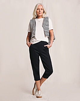 Julipa Button Side Crop Stretch Trouser