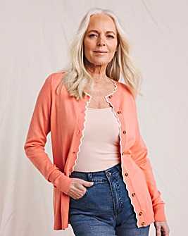 Julipa Scalloped Button Down Cardigan